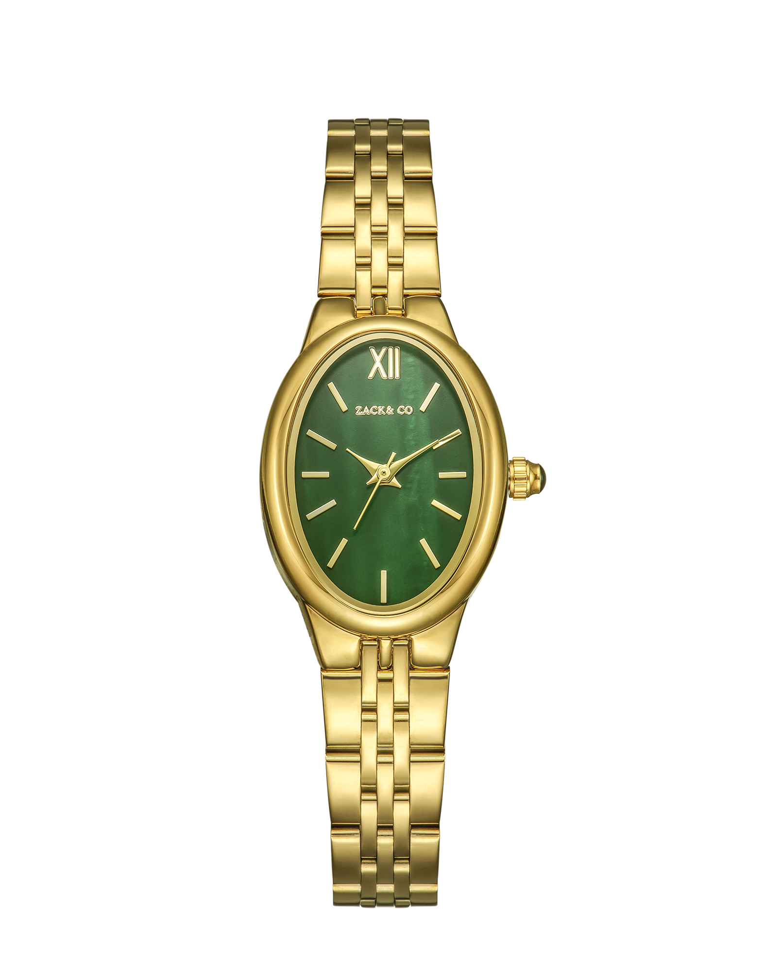 Montre Ophélie - Dorée, Vert