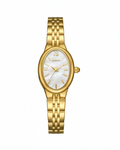 Montre Ophélie - Dorée, Blanc