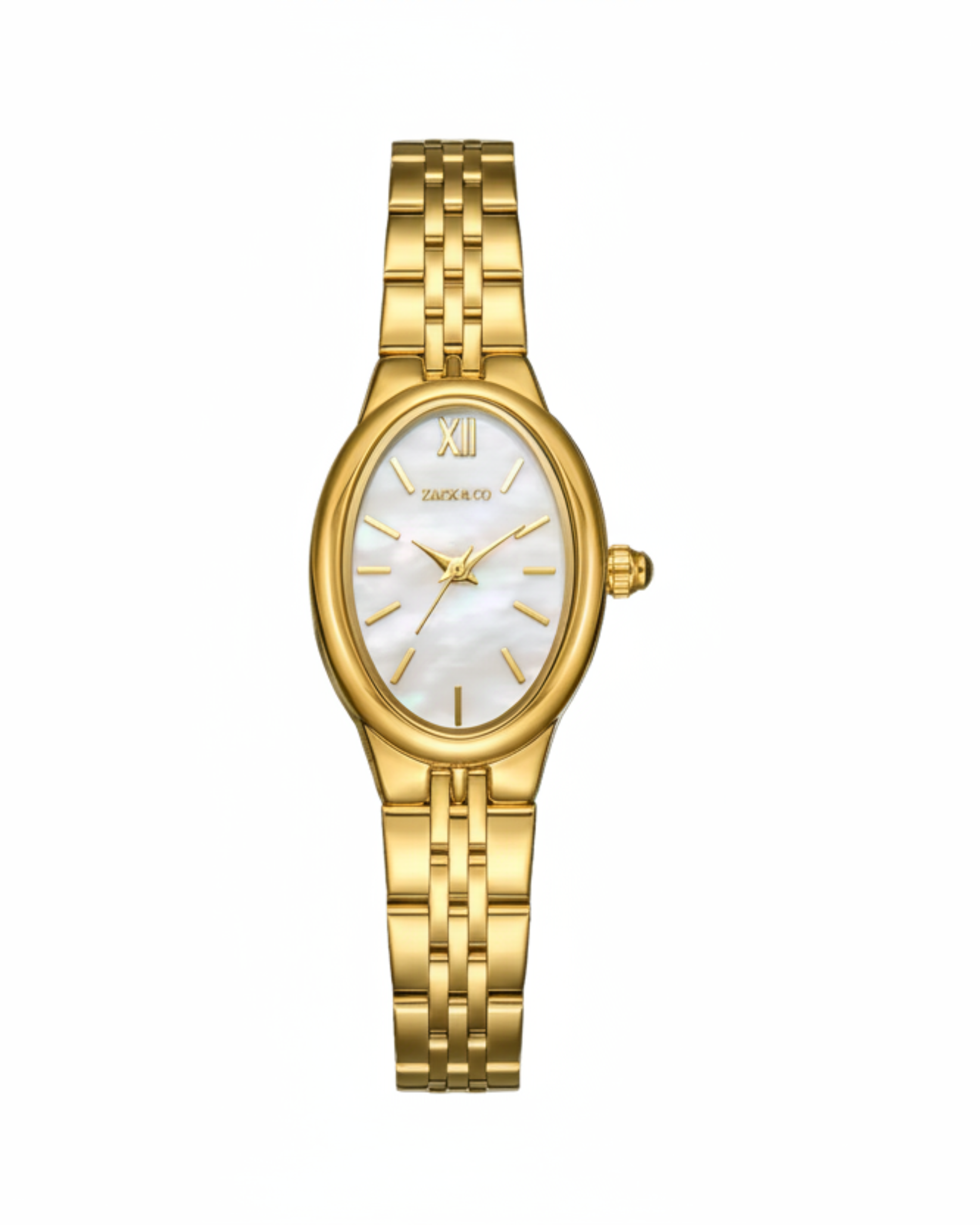 Montre Ophélie - Dorée, Blanc