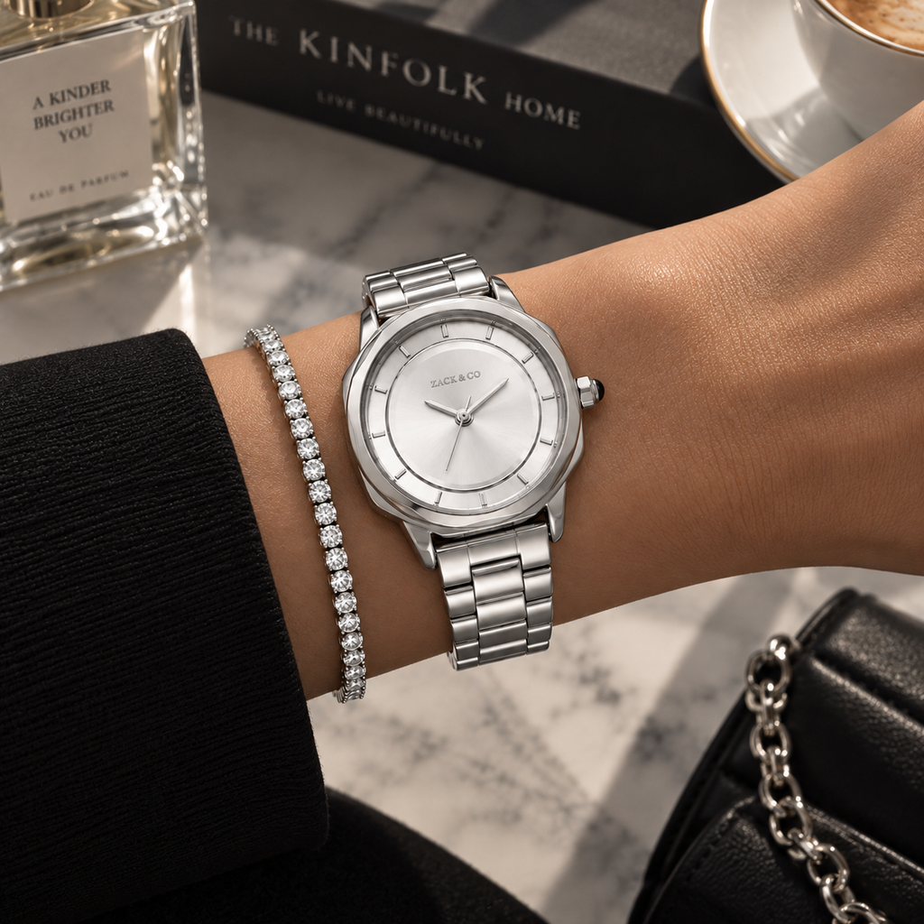 Montre Victoire - Argent, Blanc