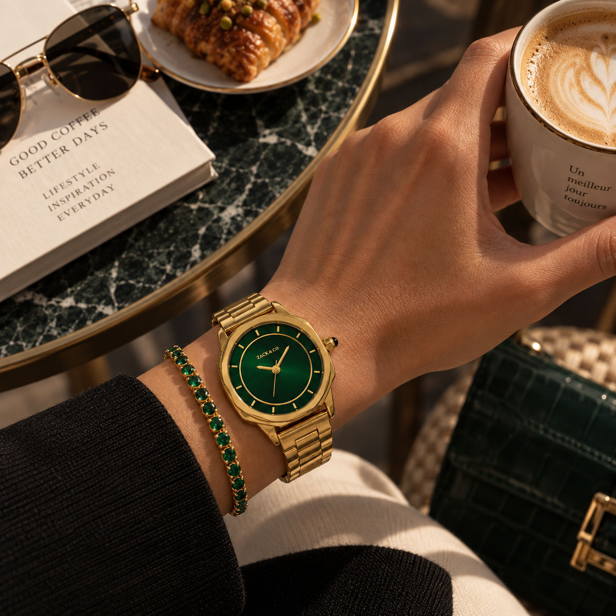 Montre Victoire - Doré, Vert