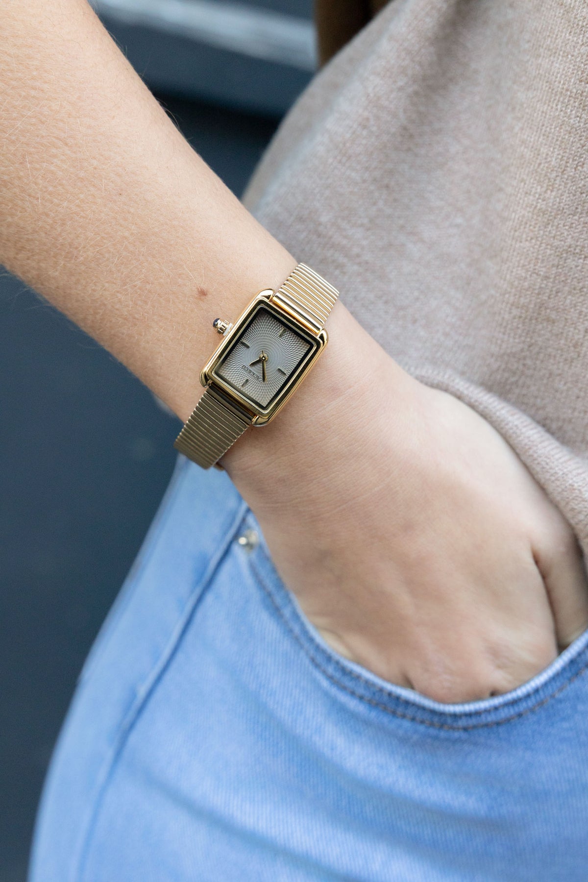 Montre Iris - Dorée, Gris
