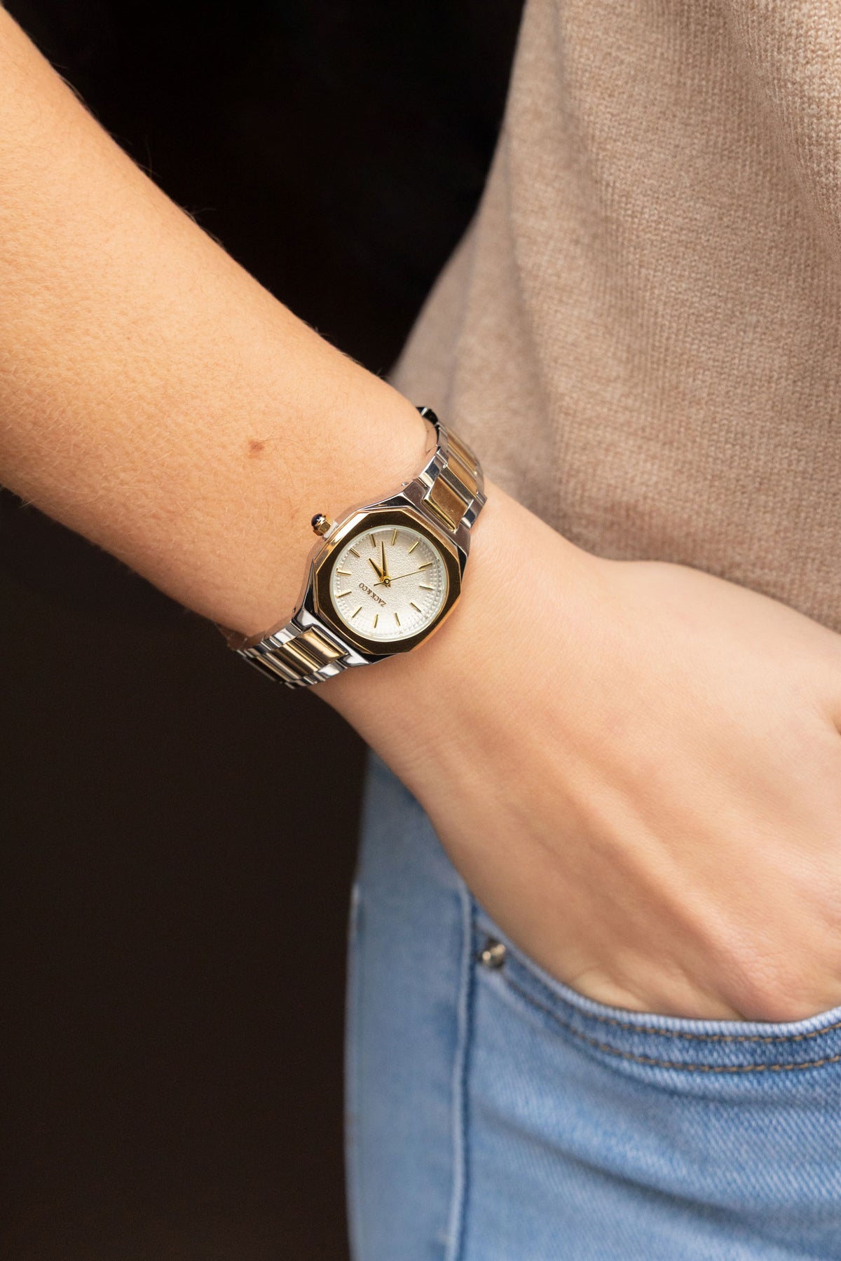 Montre Jeanne - Bicolore, Blanc
