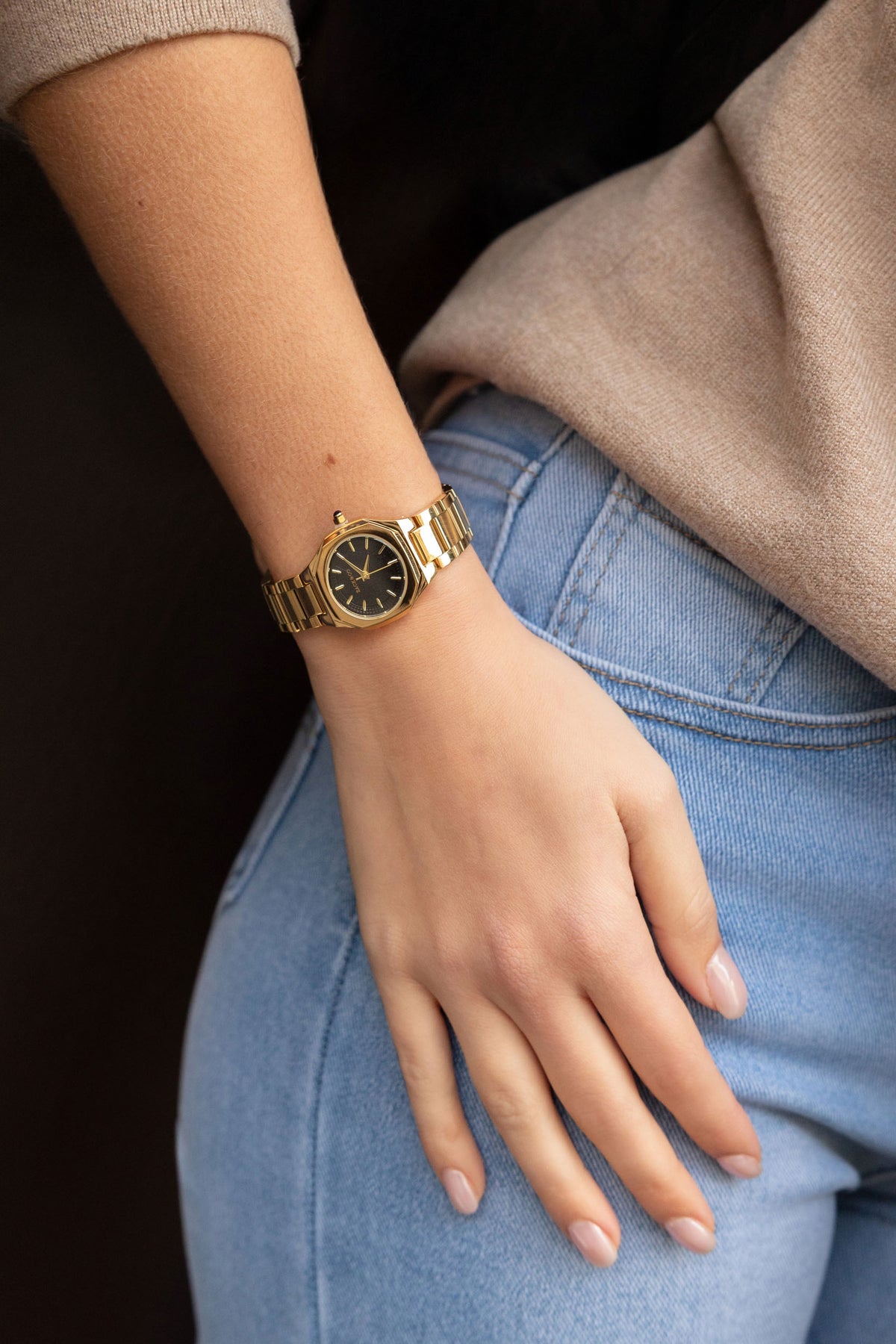 Montre Jeanne - Doré, Noir